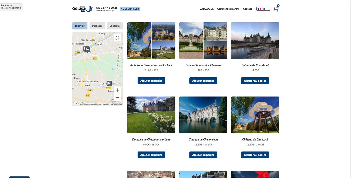 Tickets Châteaux